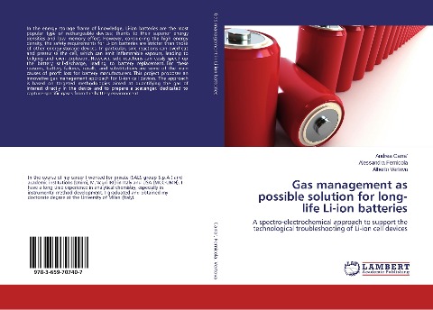 Gas management as possible solution for long-life Li-ion batteries: A spectro-electrochemical approach to support the technological troubleshooting of Li-ion cell devices