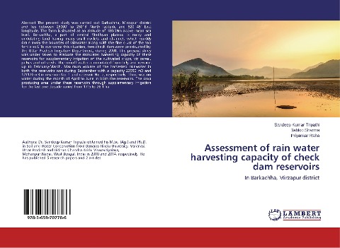 Assessment of rain water harvesting capacity of check dam reservoirs: In Barkachha, Mirzapur district