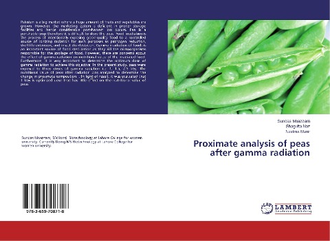 Proximate analysis of peas after gamma radiation