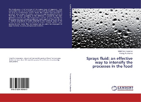 Sprays fluid: an effective way to intensify the processes in the food