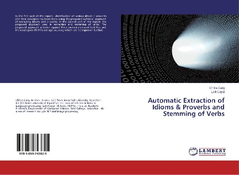 Automatic Extraction of Idioms & Proverbs and Stemming of Verbs