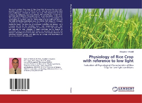 Physiology of Rice Crop with reference to low light: Evaluation of Physiological Characteristics of Rice Crop for Low light conditions