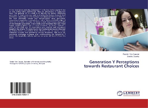 Generation Y Perceptions towards Restaurant Choices