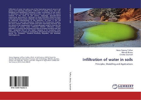 Infiltration of water in soils: Principles, Modelling and Applications