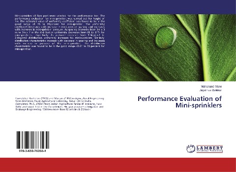 Performance Evaluation of Mini-sprinklers