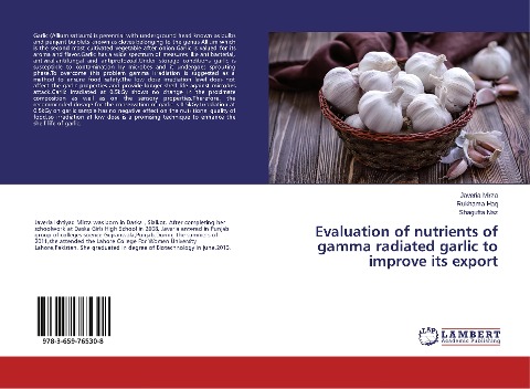 Evaluation of nutrients of gamma radiated garlic to improve its export