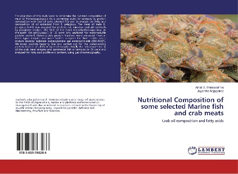 Nutritional Composition of some selected Marine fish and crab meats: Crab oil composition and fatty acids