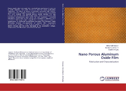 Nano Porous Aluminum Oxide Film: Fabrication and Characterization