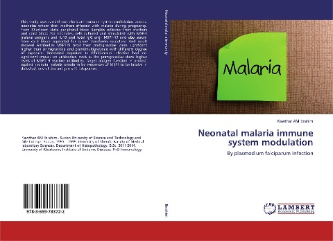 Neonatal malaria immune system modulation: By plasmodium falciparum infection