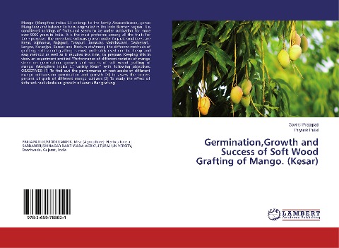 Germination,Growth and Success of Soft Wood Grafting of Mango. (Kesar)
