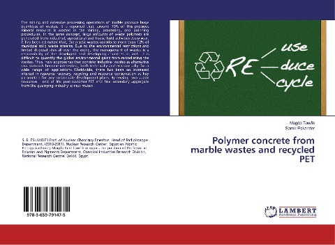Polymer concrete from marble wastes and recycled PET