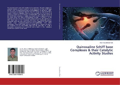 Quinoxaline Schiff base Complexes & their Catalytic Activity Studies