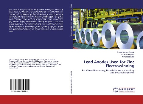 Lead Anodes Used for Zinc Electrowinning: For Mineral Processing, Material Science, Chemistry and Electrical Engineers