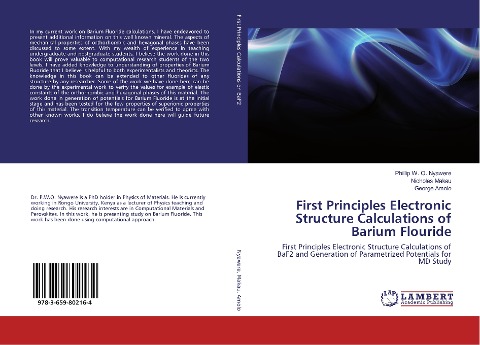 First Principles Electronic Structure Calculations of Barium Flouride: First Principles Electronic Structure Calculations of BaF2 and Generation of Parametrized Potentials for MD Study