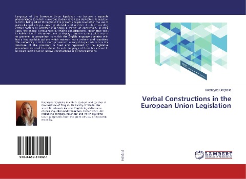 Verbal Constructions in the European Union Legislation