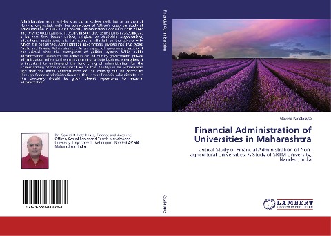 Financial Administration of Universities in Maharashtra: Critical Study of Financial Administration of Non-agricultural Universities: A Study of SRTM University, Nanded, India
