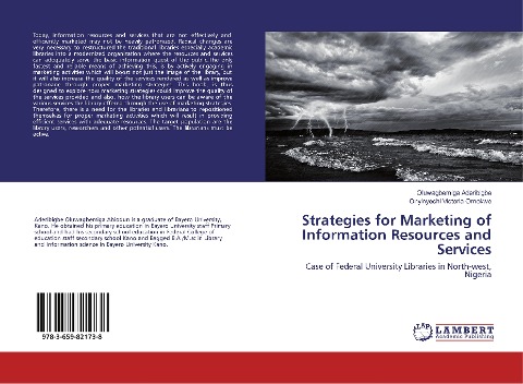 Strategies for Marketing of Information Resources and Services: Case of Federal University Libraries in North-west, Nigeria