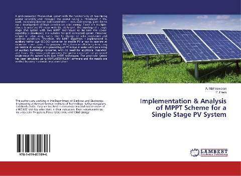 Implementation & Analysis of MPPT Scheme for a Single Stage PV System