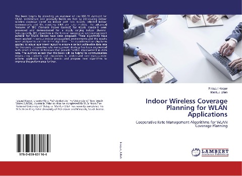 Indoor Wireless Coverage Planning for WLAN Applications: Cooperative Rate Management Algorithms for WLAN Coverage Planning