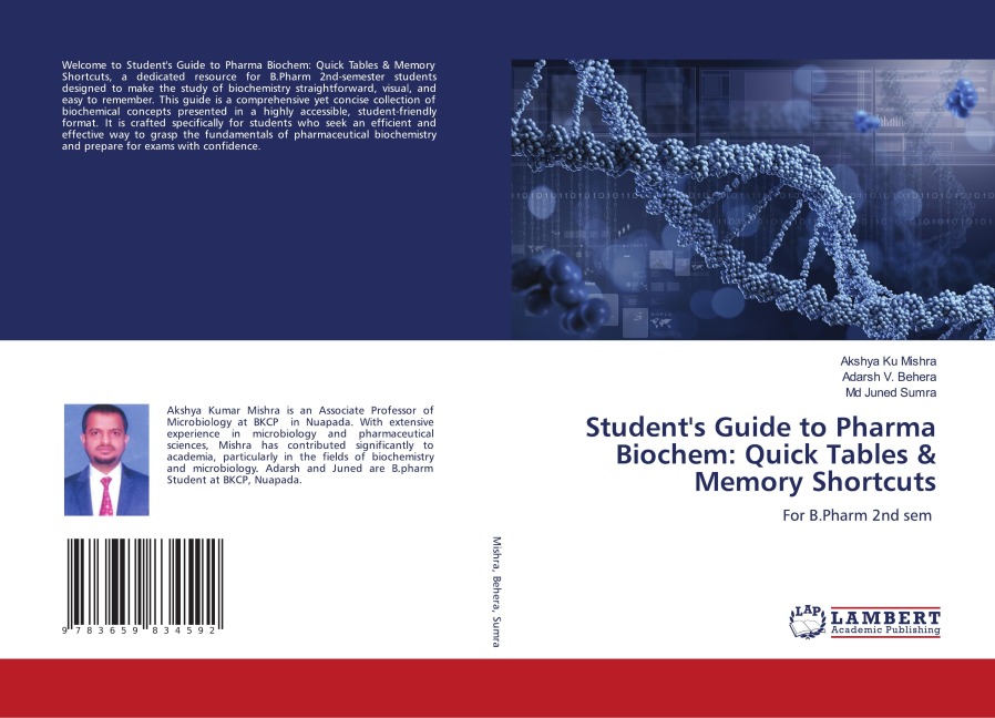 Students Guide to Pharma Biochem: Quick Tables & Memory Shortcuts: For B.Pharm 2nd sem