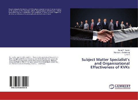 Subject Matter Specialists and Organisational Effectiveness of KVKs