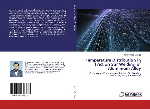 Temperature Distribution in Friction Stir Welding of Aluminium Alloy: Modeling and Simulation of Friction Stir Welding Process by using HyperWorks