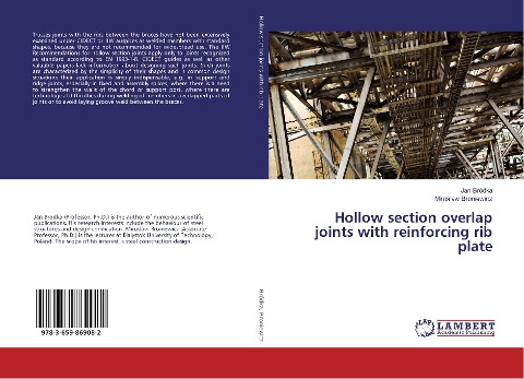 Hollow section overlap joints with reinforcing rib plate