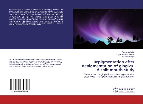 Repigmentation after depigmentation of gingiva- A split mouth study: To compare the gingival melanin repigmentation after diode laser application and surgical removal
