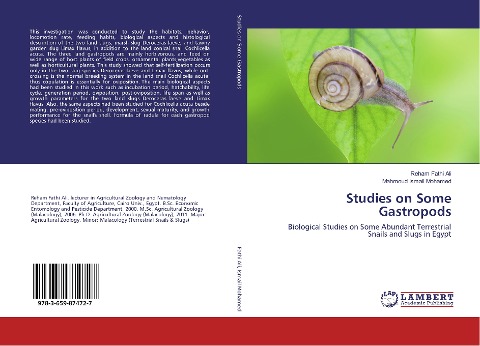 Studies on Some Gastropods: Biological Studies on Some Abundant Terrestrial Snails and Slugs in Egypt