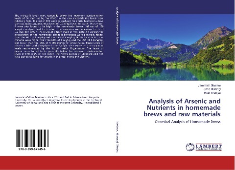 Analysis of Arsenic and Nutrients in homemade brews and raw materials: Chemical Analysis of Homemade Brews