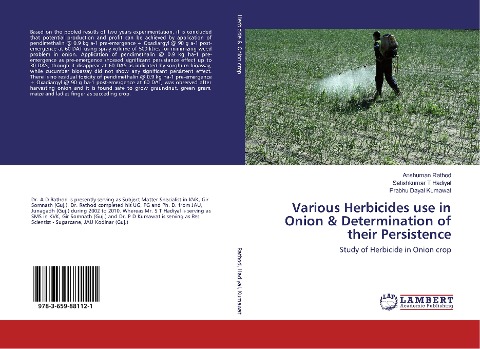 Various Herbicides use in Onion & Determination of their Persistence: Study of Herbicide in Onion crop