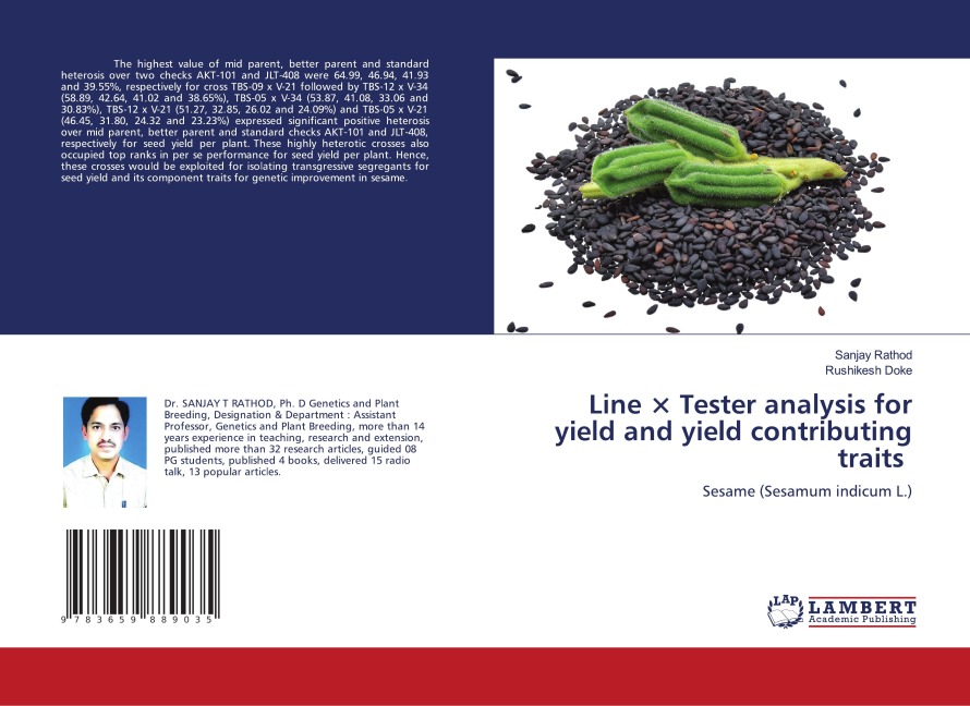 Line × Tester analysis for yield and yield contributing traits: Sesame (Sesamum indicum L.)