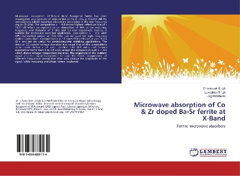 Microwave absorption of Co & Zr doped Ba-Sr ferrite at X-Band: Ferrite microwave absorbers