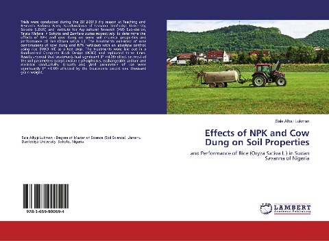 Effects of NPK and Cow Dung on Soil Properties: and Performance of Rice (Oryza Sativa L.) in Sudan Savanna of Nigeria
