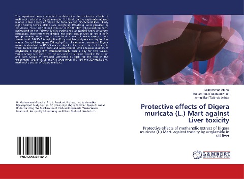Protective effects of Digera muricata (L.) Mart against Liver toxicity: Protective effects of methanolic extract of Digera muricata (L.) Mart. against toxicity by acrylamide in rat liver