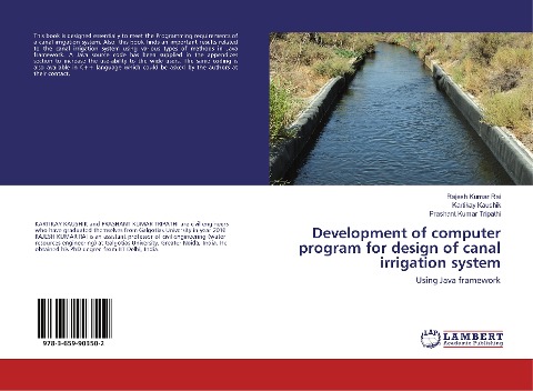 Development of computer program for design of canal irrigation system: Using Java framework