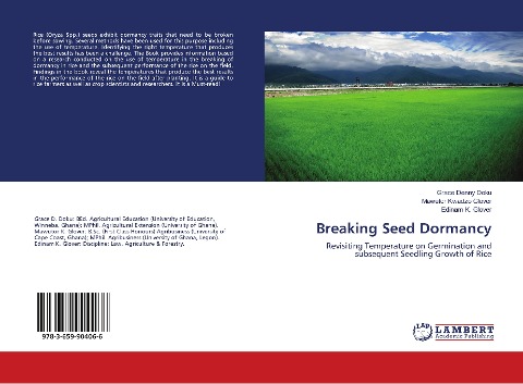 Breaking Seed Dormancy: Revisiting Temperature on Germination and subsequent Seedling Growth of Rice