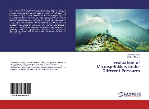 Evaluation of Microsprinklers under Different Pressures