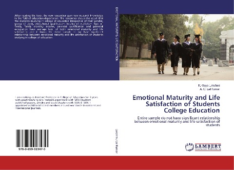 Emotional Maturity and Life Satisfaction of Students College Education: Entire sample do not have significant relationship between emotional maturity and life satisfaction of students