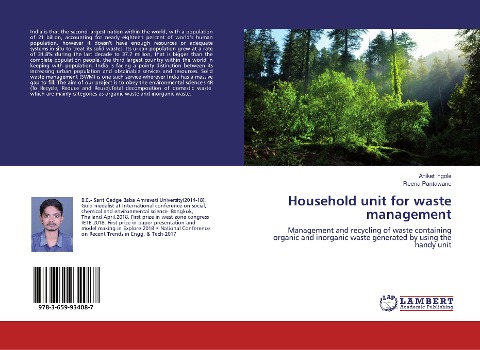 Household unit for waste management: Management and recycling of waste containing organic and inorganic waste generated by using the handy unit