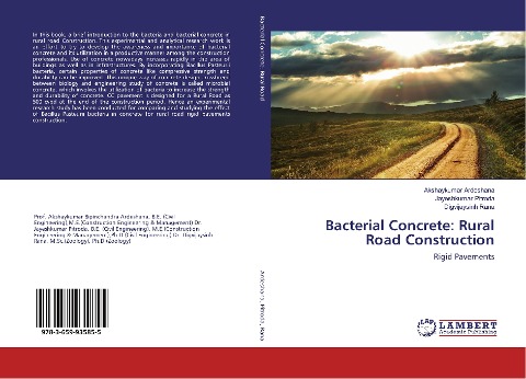 Bacterial Concrete: Rural Road Construction: Rigid Pavements