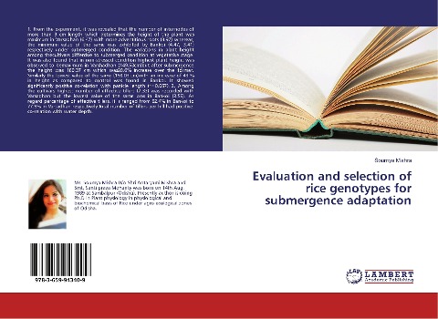 Evaluation and selection of rice genotypes for submergence adaptation