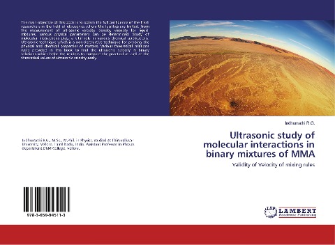 Ultrasonic study of molecular interactions in binary mixtures of MMA: Validity of Velocity of mixing rules