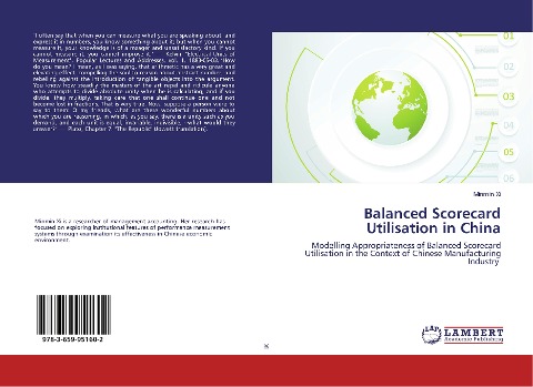 Balanced Scorecard Utilisation in China: Modelling Appropriateness of Balanced Scorecard Utilisation in the Context of Chinese Manufacturing Industry