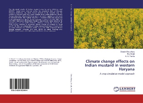 Climate change effects on Indian mustard in western Haryana: A crop simulation model approach