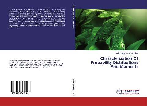 Characterization Of Probability Distributions And Moments