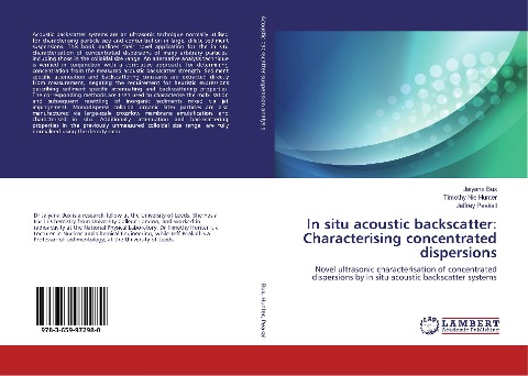 In situ acoustic backscatter: Characterising concentrated dispersions: Novel ultrasonic characterisation of concentrated dispersions by in situ acoustic backscatter systems