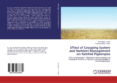 Effect of Cropping System and Nutrient Management on Rainfed Pigeonpea: Effect of pigeonpea+blackgram intercropping and integrated nutrition on growth, yield and quality of rainfed pigeonpea