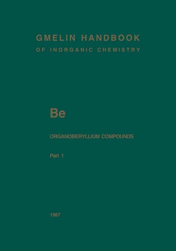 Be Organoberyllium Compounds Part 1