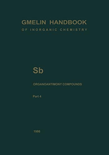 Sb Organoantimony Compounds Part 4 Compounds of Pentavalent Antimony with Three Sb-C Bonds